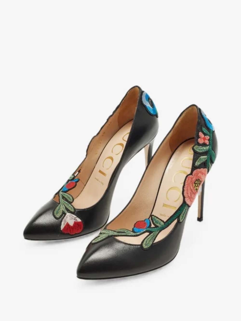 GUCCI OPHELIA FLORAL HEELS